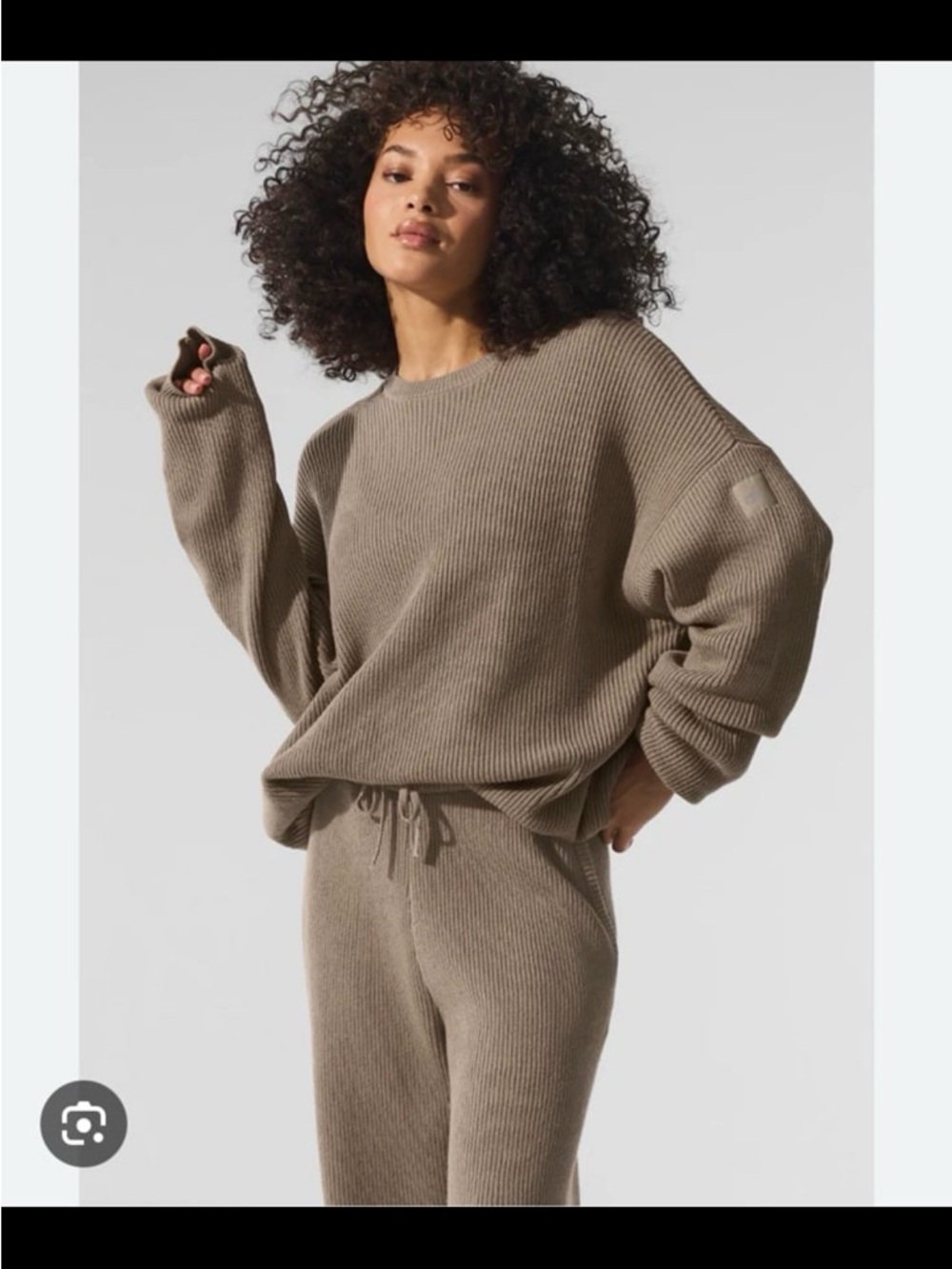 Alo domain rib crewneck sweater